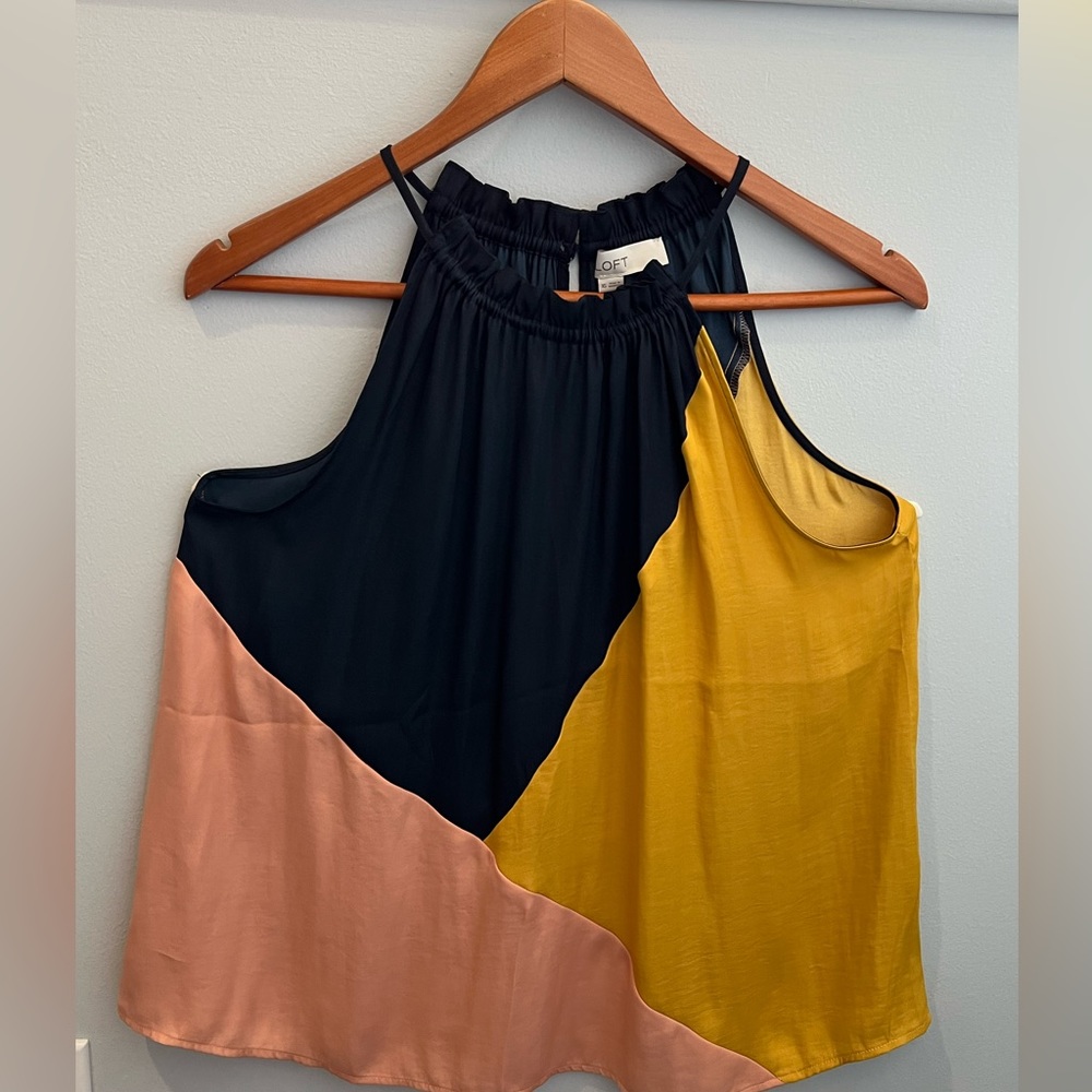 Silly colorblock halter top